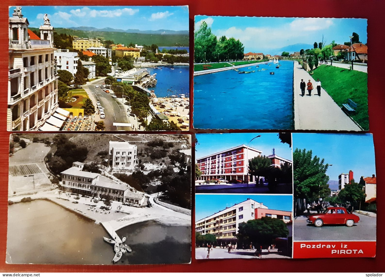 Lot Of 4pcs-Vintage Postcard-Ex-Yugoslavia-Pirot-Struga-Opatija-RAB-Hotel Kontinental-used With Stamp-#6 - Yougoslavie