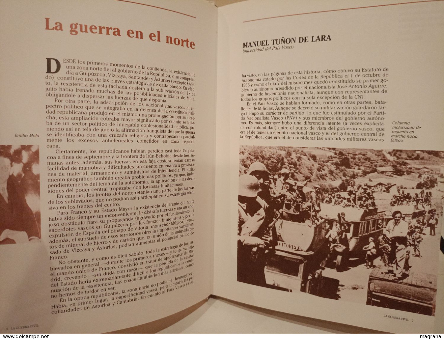 La Guerra Civil Española. 12- La campaña del Norte (Abril- Octubre 1937). Ediciones Folio. 1997. 104 páginas.