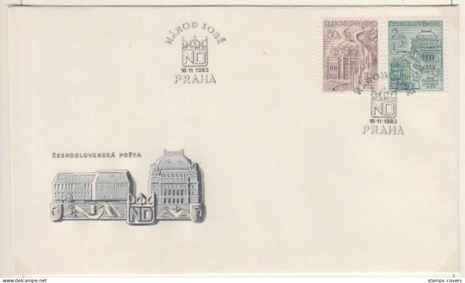 CESKOSLOVENSKO FDC MICHEL 2735/36 Monument Prague - FDC