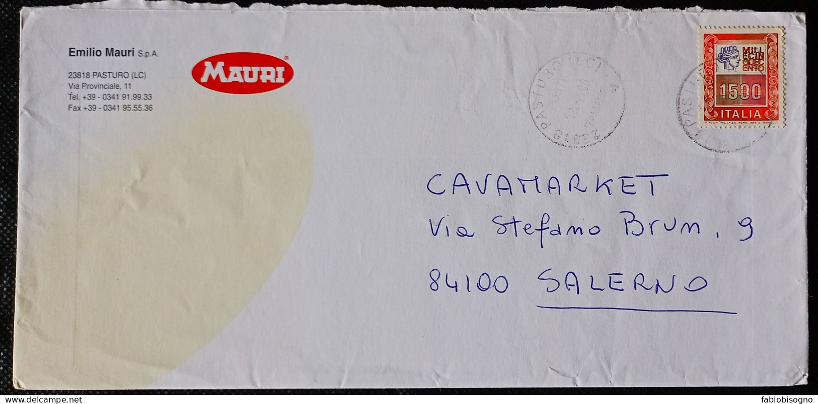 Pastura 12.2.2000 Alto Valore L.1500 - 1991-00: Storia Postale