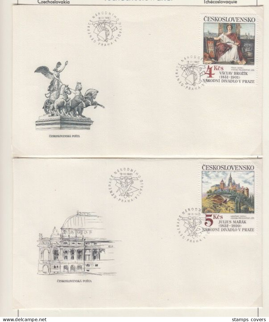 CESKOSLOVENSKO FDC MICHEL 2737/41 Peintures - FDC