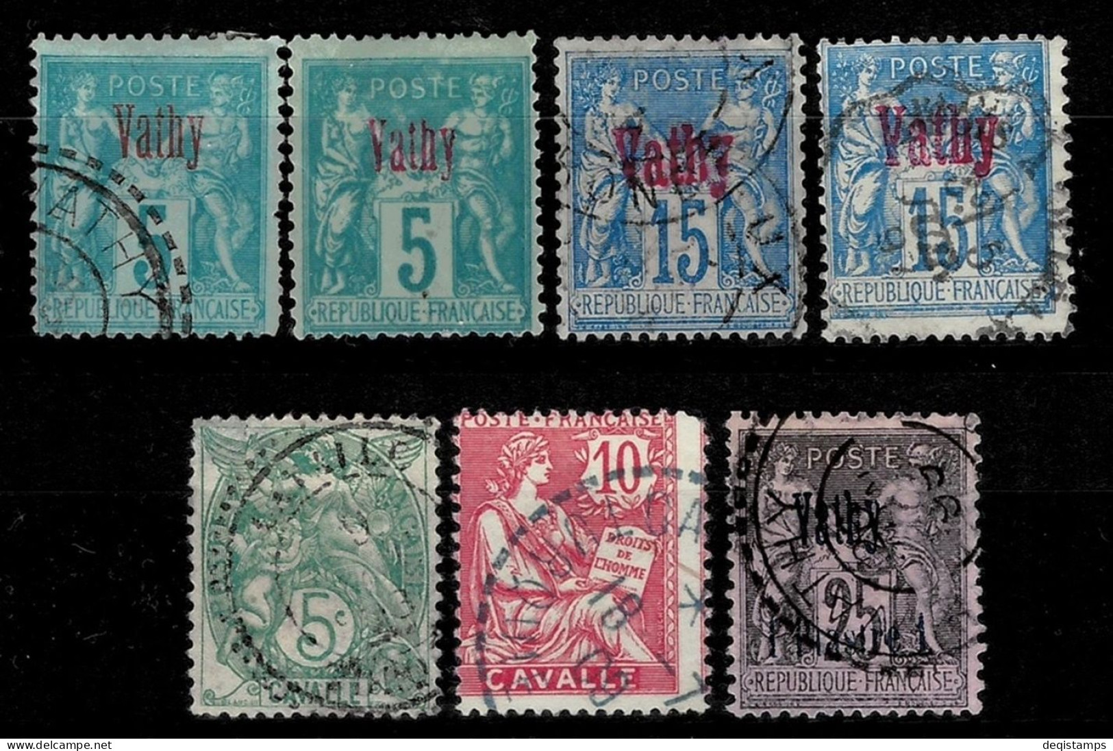 French Levant Vathy & Cavalla Year 1893/1900 Used Stamps - Used Stamps