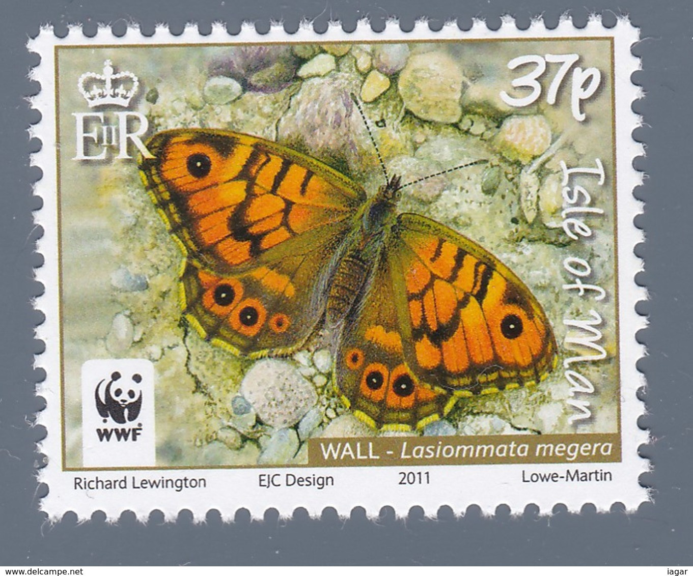 THEMATIC FAUNA:   2011 BUTTERFLIES WWF   8v     -    ISLE OF MAN - Papillons