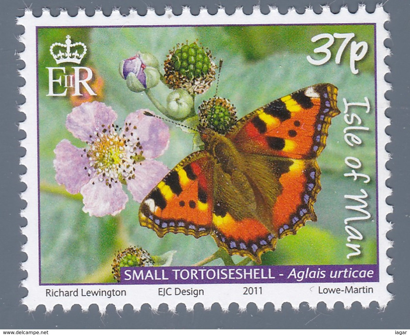 THEMATIC FAUNA:   2011 BUTTERFLIES WWF   8v     -    ISLE OF MAN - Papillons