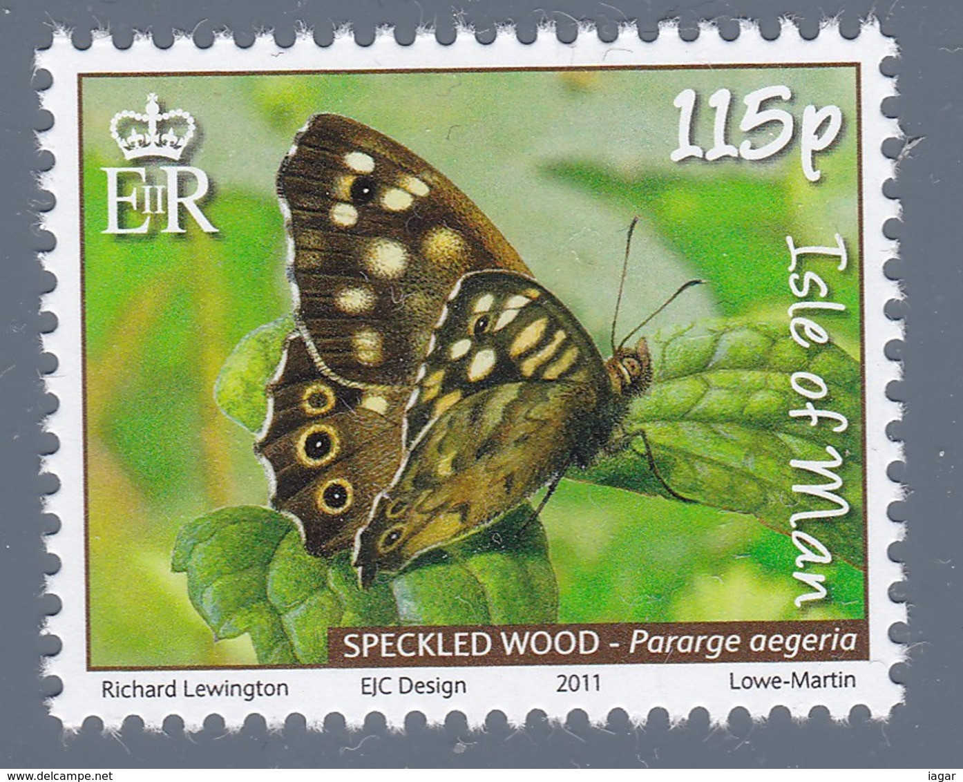 THEMATIC FAUNA:   2011 BUTTERFLIES WWF   8v     -    ISLE OF MAN