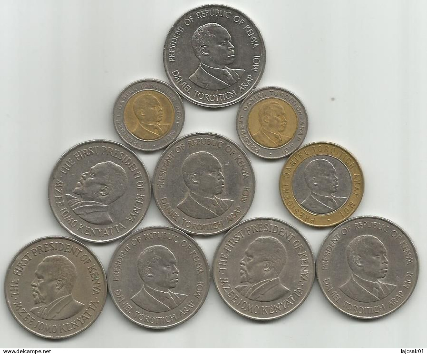 Kenya 10 Coins From The Period 1971 - 1997. - Kenya