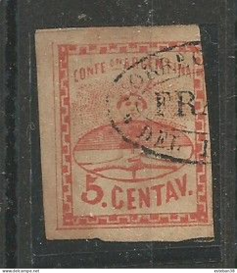 Confederacion 5c Rojo Claro - Used Stamps