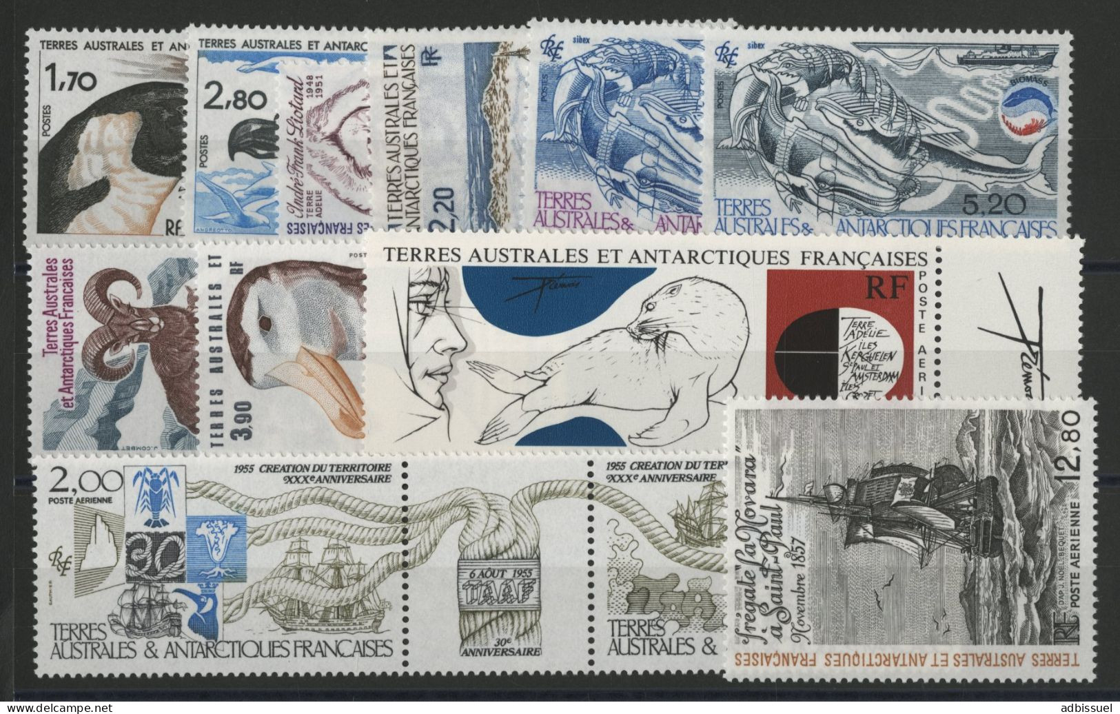 TAAF Année Complète 1985 Cote 44,05 € N° 109 à 114 + PA 86 à 91 Neufs Sans Charnière ** (MNH) Voir Suite - Full Years