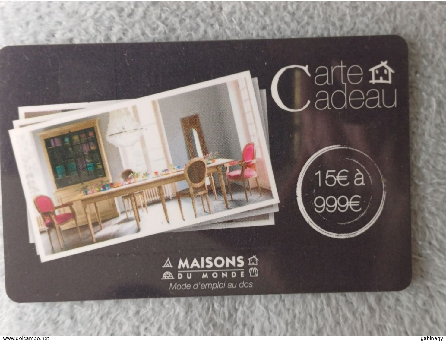 GIFT CARD - FRANCE - MAISONS DU MONDE 05 - Gift Cards