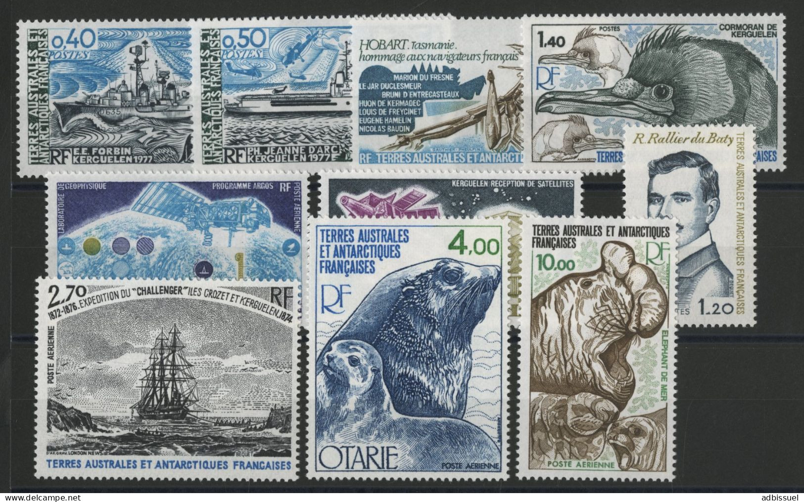 TAAF Année Complète 1978 Cote 34,50 € N° 74 à 78 + PA 51 à 55 Neufs Sans Charnière ** (MNH) Qualité TB - Volledig Jaar