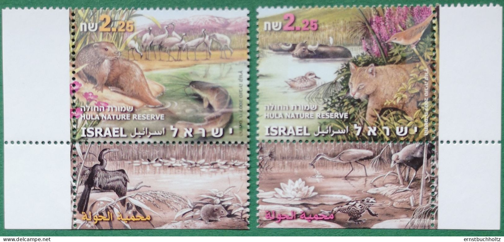 Israel 2007 Hula Park Mi 1959/61** Davon 2v Säuger Mit TAB Im Angebot - Unused Stamps (with Tabs)