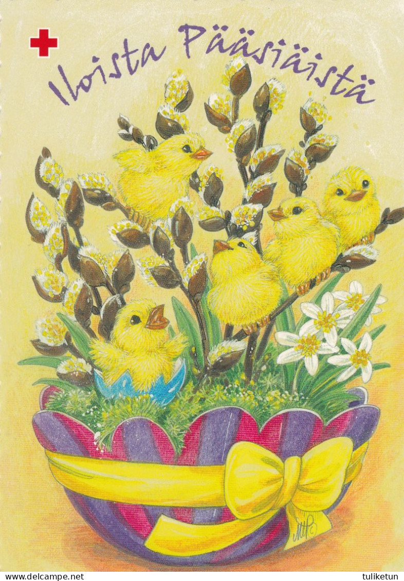 Postal Stationery - Chicks In Egg - Willows - Red Cross 2002 - Suomi Finland - Postage Paid - Pitkäranta - Enteros Postales