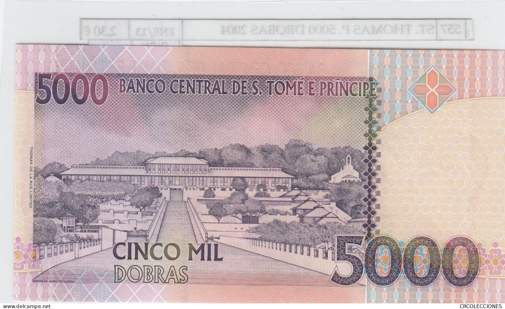 BILLETE ST. THOMAS Y PRINCIPE 5.000 DROBAS 2004 P-65c SIN CIRCULAR - Otros – Africa