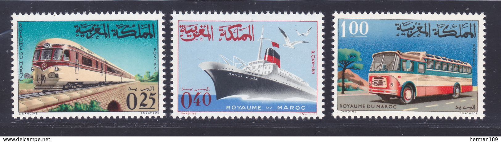 MAROC N°  511 à 513 ** MNH Neufs Sans Charnière, TB (D7671) Transports - 1966 - Marruecos (1956-...)