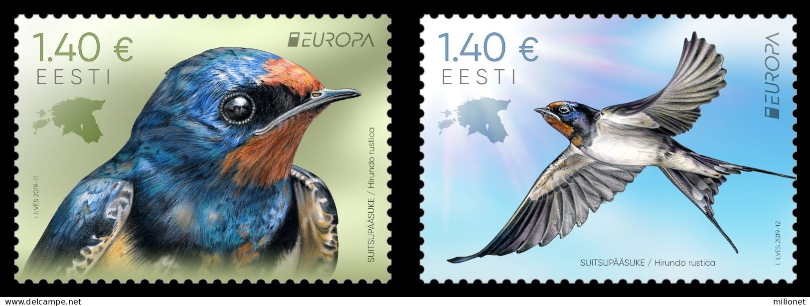 SALE!!! ESTONIA ESTONIE ESTLAND 2019 EUROPA CEPT National Birds 2 Stamps MNH ** - 2019