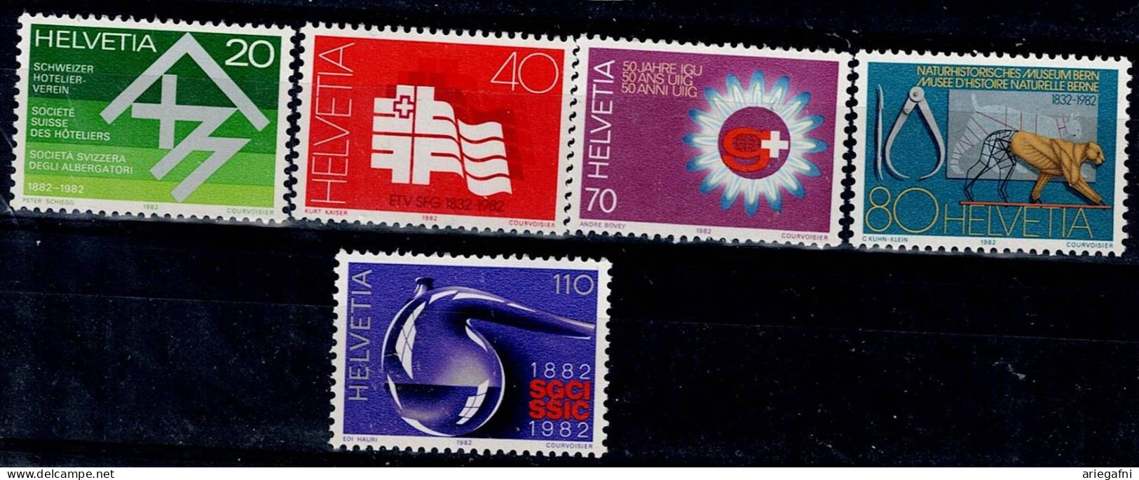 SWITZERLAND 1982 ANNUAL EVENTS  MI No 1216-20 MNH VF!! - Unused Stamps