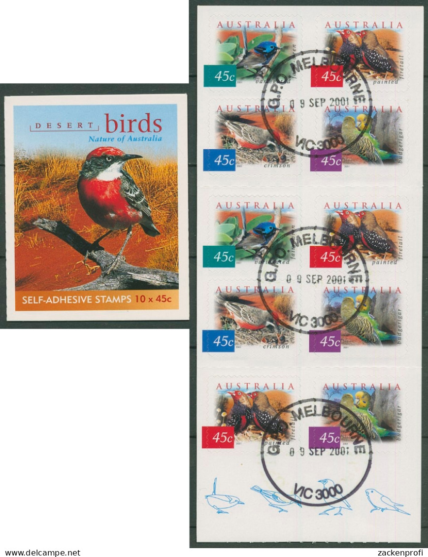 Australien 2001 Vögel Der Wüstengebiete MH 141 Gestempelt (C29589) - Cuadernillos