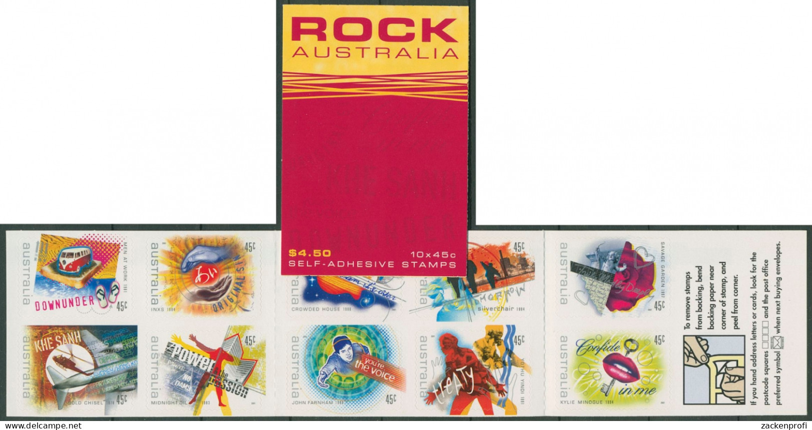 Australien 2001 Australische Rockmusik MH 138 Postfrisch (C29581) - Booklets