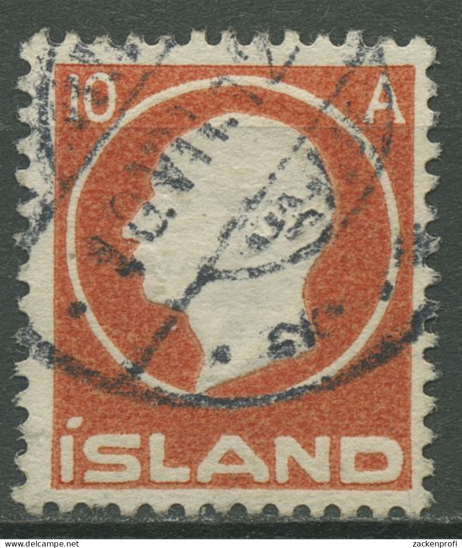 Island 1912 König Frederik VIII. 70 Gestempelt, WZ Kopfstehend - Used Stamps