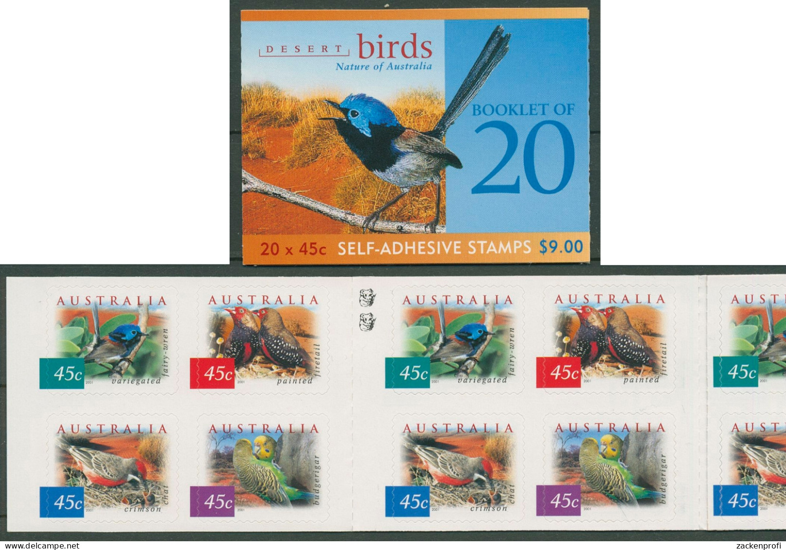 Australien 2001 Vögel D. Wüstengebiete MH 142, 2 Koalas Repr Postfrisch (C29593) - Cuadernillos