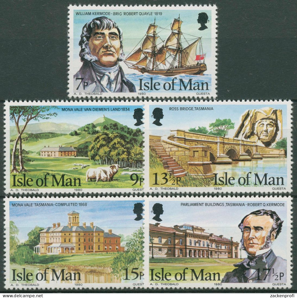 Isle Of Man 1980 Manx-Pioniere Familie Kermode 173/77 Postfrisch - Isle Of Man