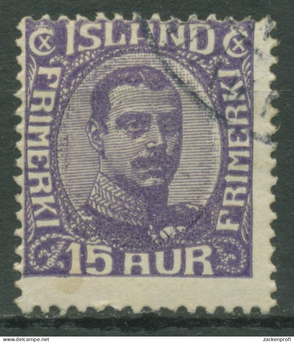 Island 1920 König Christian X. Im Oval 90 Gestempelt - Oblitérés