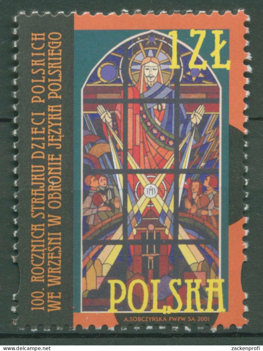 Polen 2001 Kinderstreik Glasfenster 3889 Postfrisch - Unused Stamps
