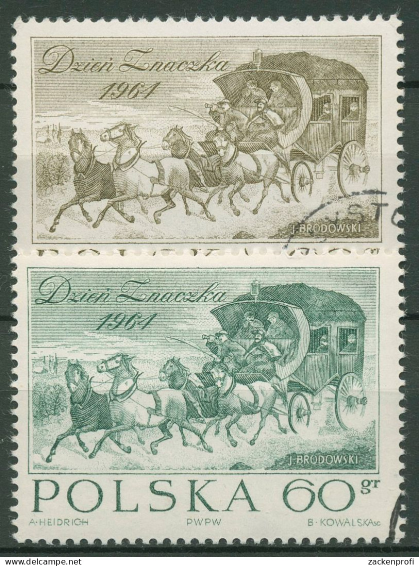 Polen 1964 Tag Der Briefmarke Postkutsche 1530/31 Gestempelt - Oblitérés