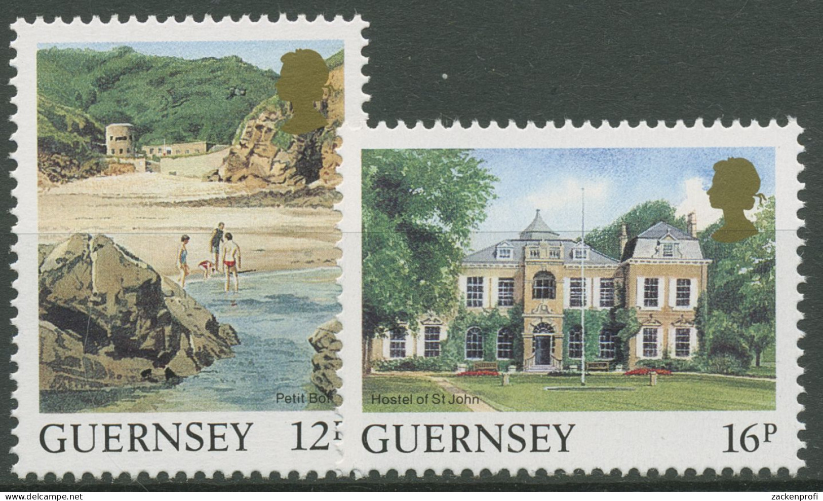 Guernsey 1988 Sehenswürdigkeiten Petit Bot, Altersheim 413/14 A Postfrisch - Guernsey