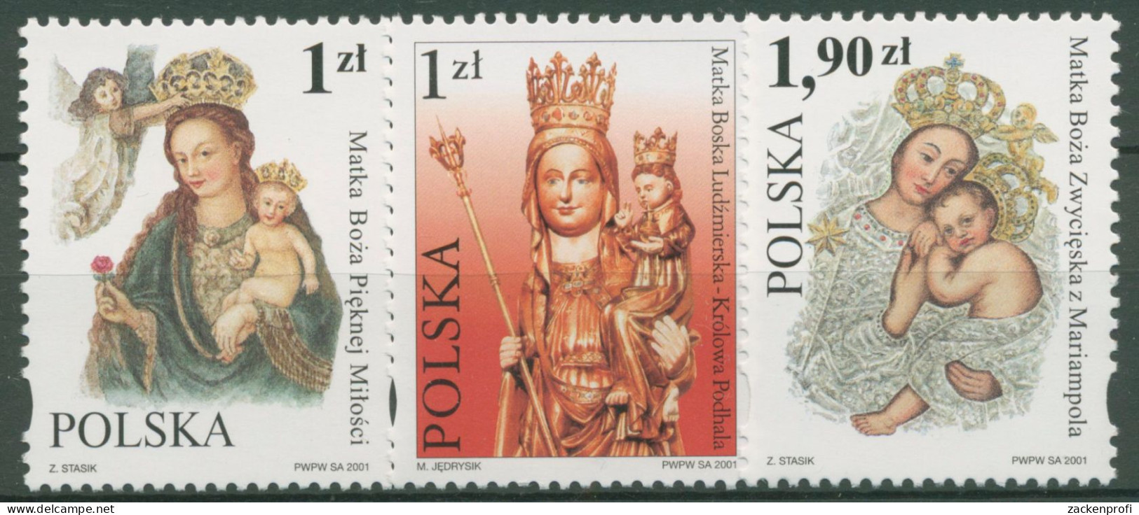 Polen 2001 Marienheiligtümer 3904/06 Postfrisch - Ungebraucht