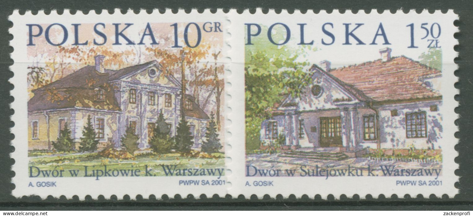 Polen 2001 Bauwerke Gutshöfe 3890/91 Postfrisch - Unused Stamps