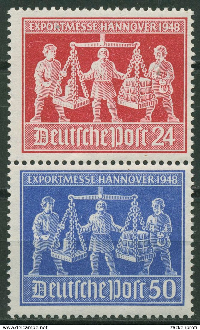 Alliierte Besetzung 1948 Messe Zusammendruck S Zd 1 Postfrisch - Mint