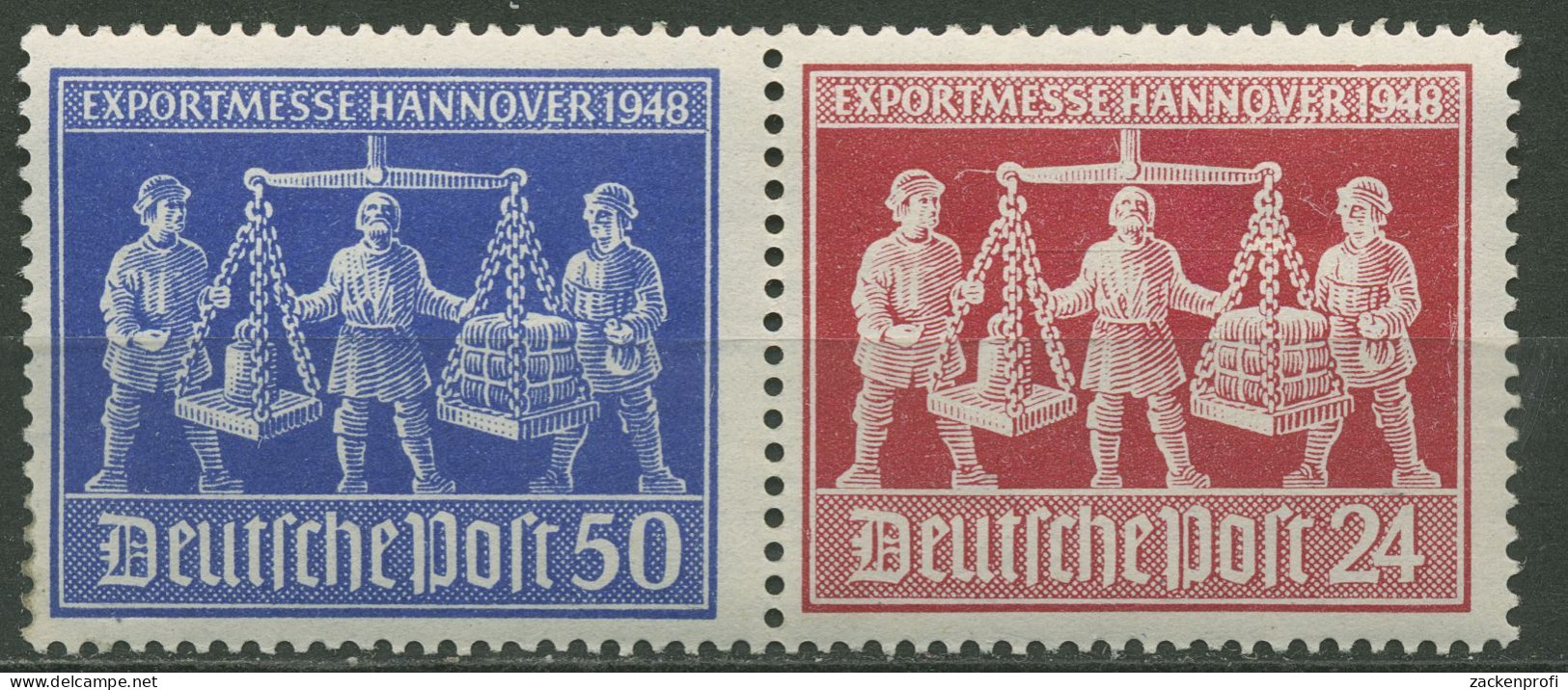 Alliierte Besetzung 1948 Messe Zusammendruck W Zd 3 Postfrisch - Neufs