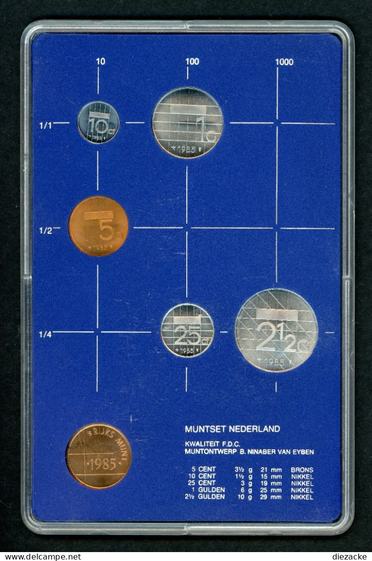 Niederlande 1985 KMS/ Kursmünzensatz In Hartbox ST (MZ1242 - Andere & Zonder Classificatie