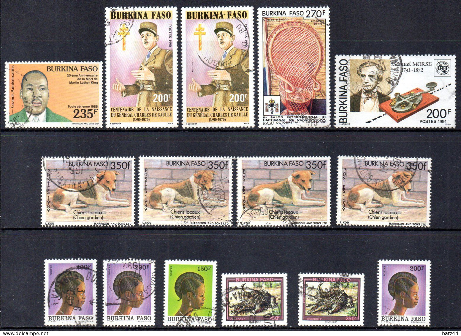 BURKINA FASO Petit Lot Timbres Tous Oblitéré / Used - Burkina Faso (1984-...)