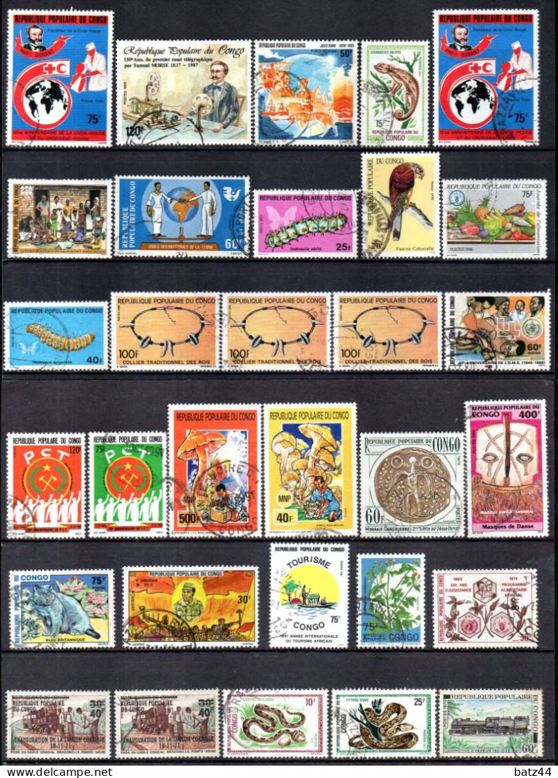 CONGO Petit Lot Timbres Tous Oblitéré / Used - Oblitérés