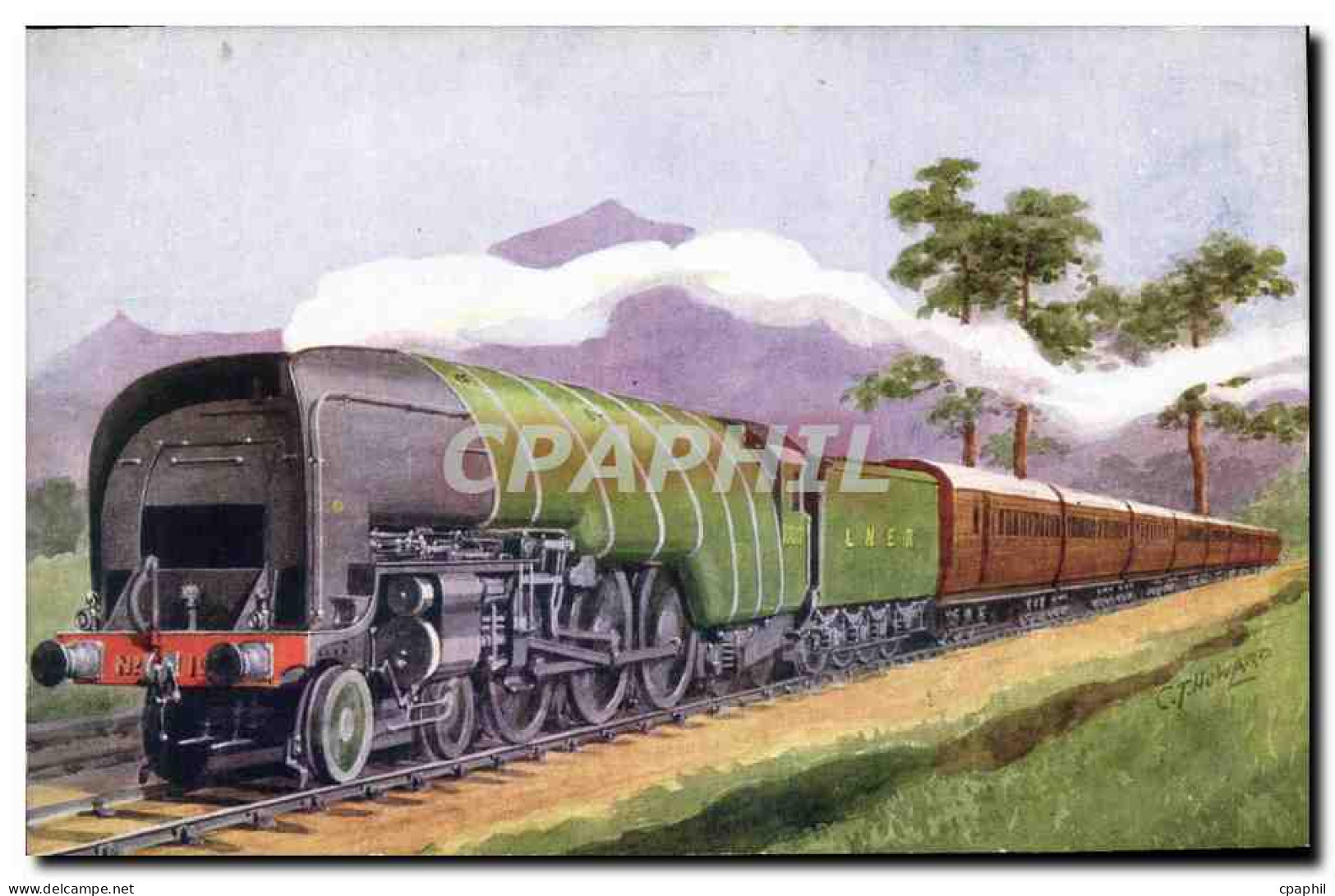 CPA Train Scotch Express  - Matériel