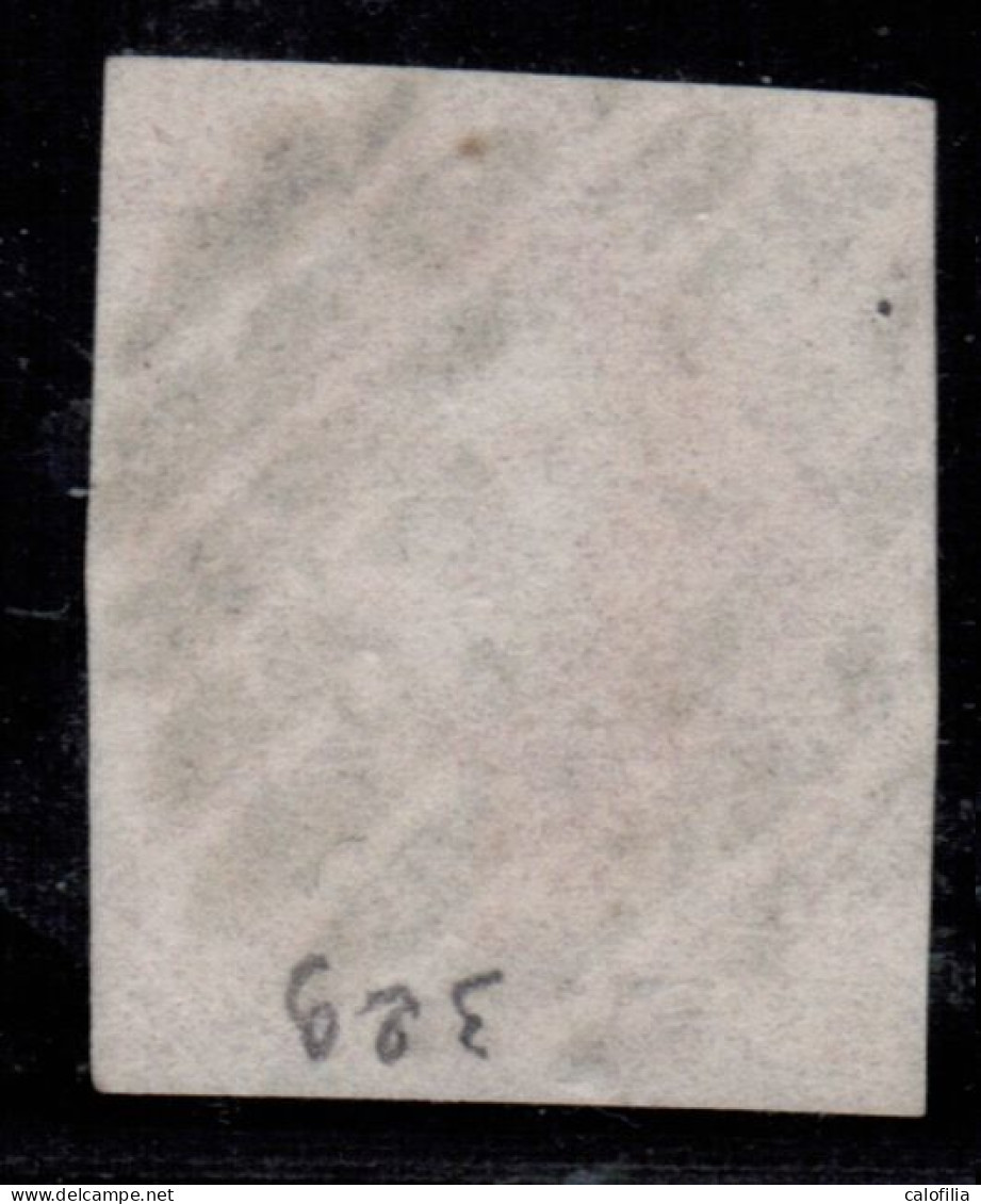 COB 12B, 4 Marges, 2 Voisins, Oblitération P 24, BRUXELLES - 1849 Schulterklappen