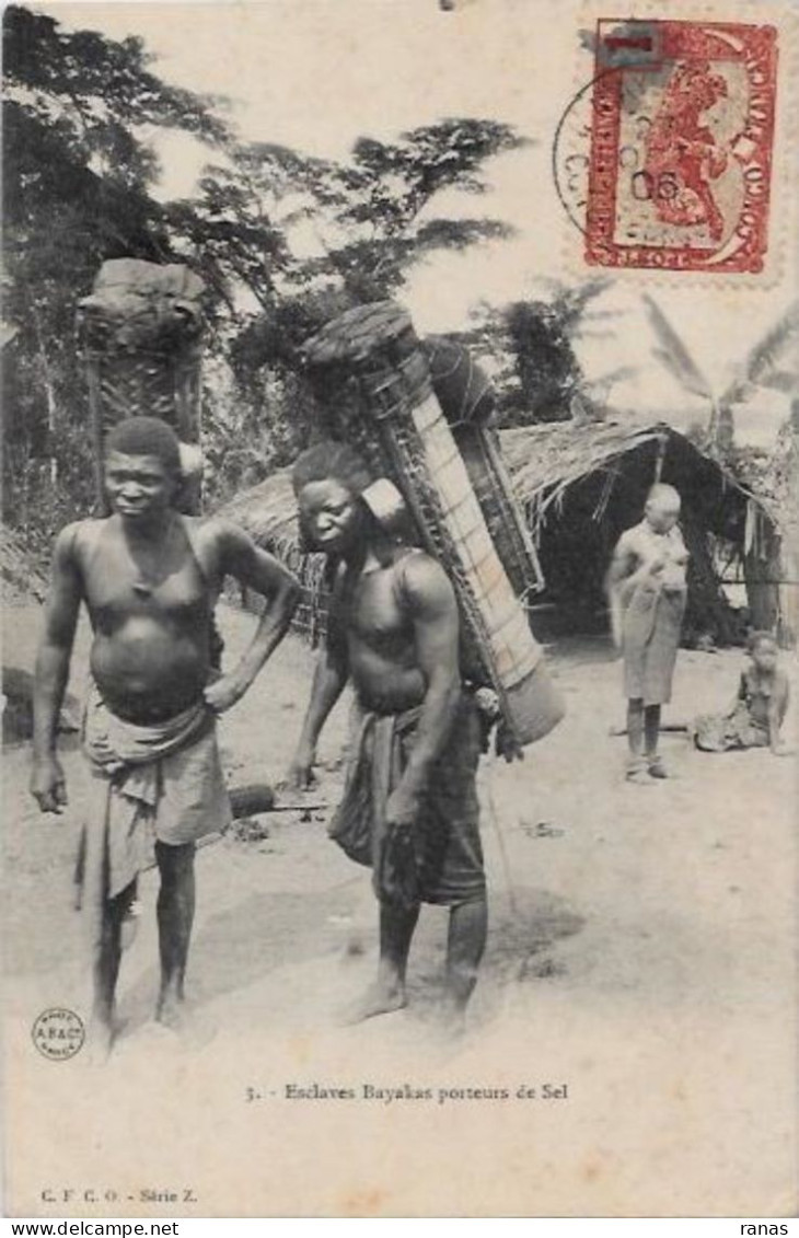 CPA Congo Ethnic Afrique Noire Type Circulé Esclaves Métier - Congo Francés