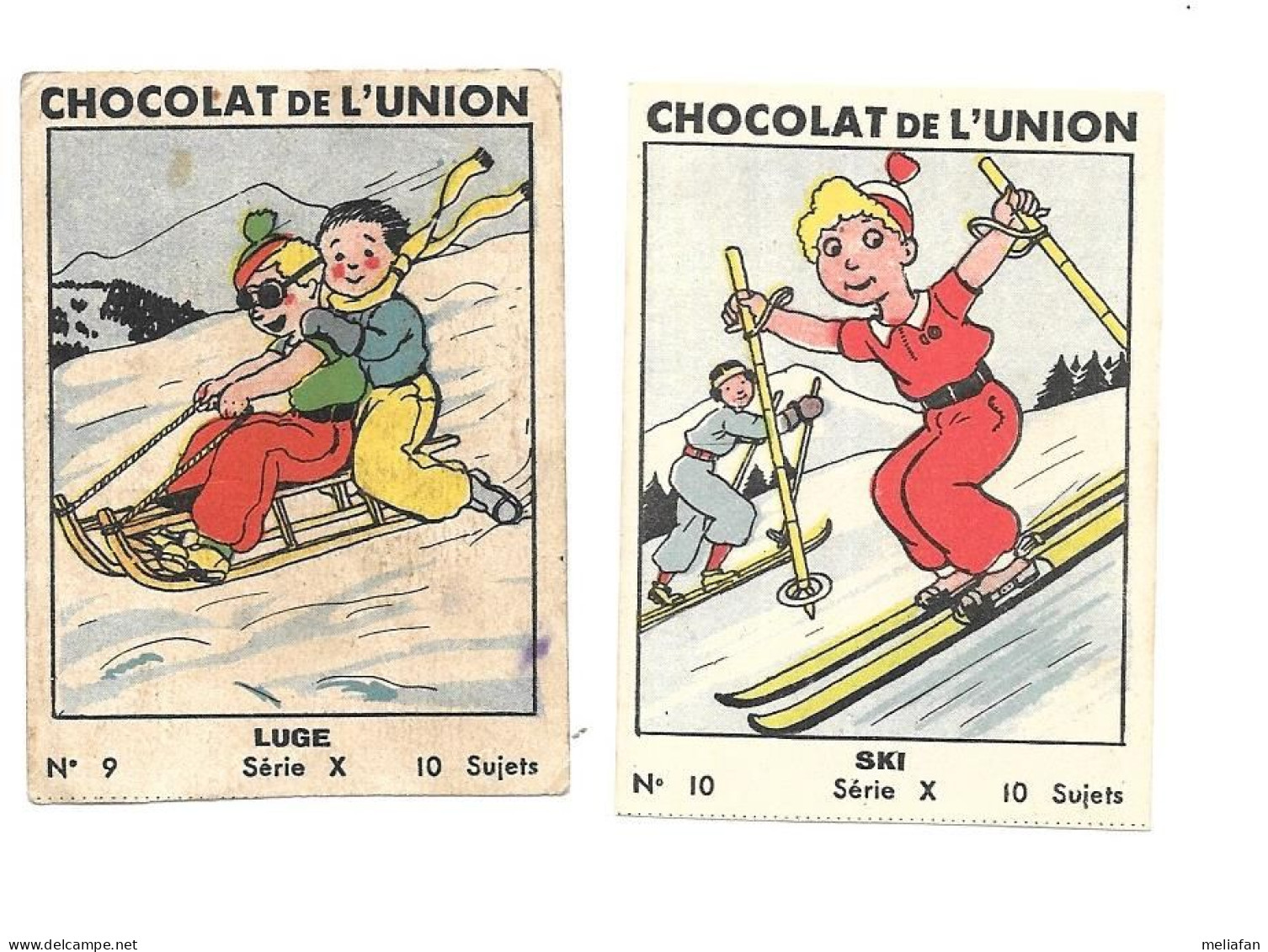 KB210 - IMAGES CHOCOLAT UNION - SKI - LUGE - Sport Invernali