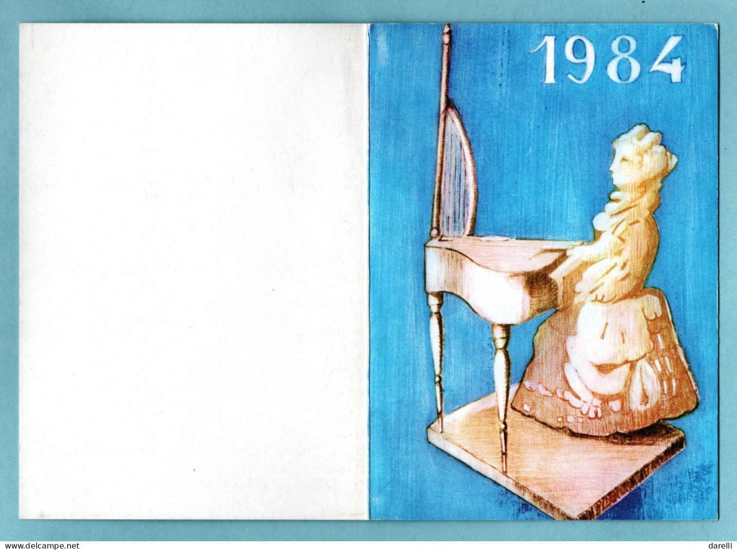 Carte Maximum Monaco 1983  (encart) – Collection Galea - Pianiste Harpiste - Cartes-Maximum (CM)
