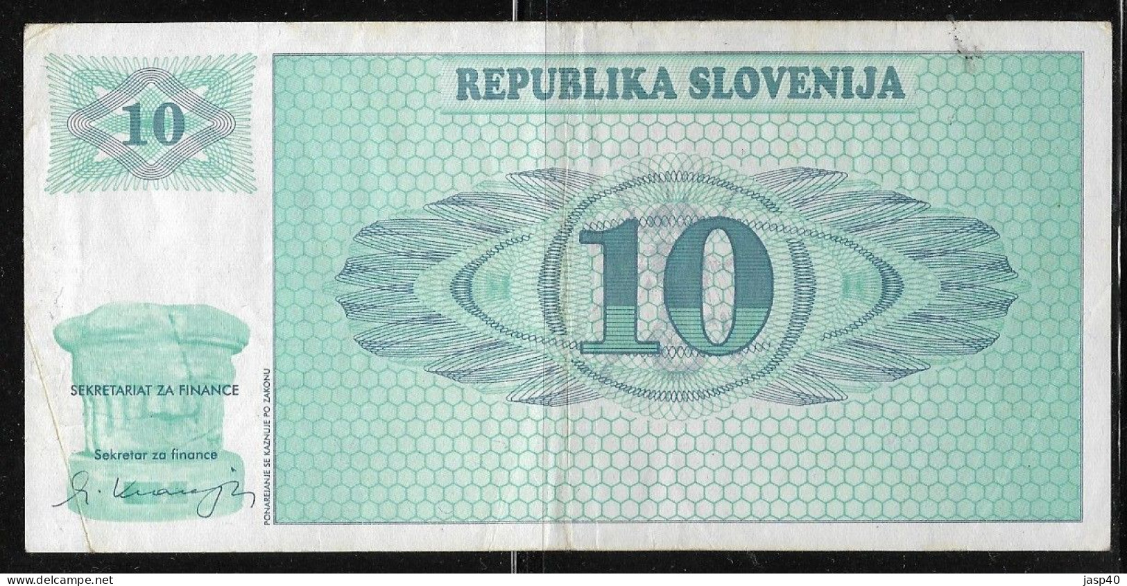 ESLOVENIA - 10 TOLAR DE 1990 - Eslovenia