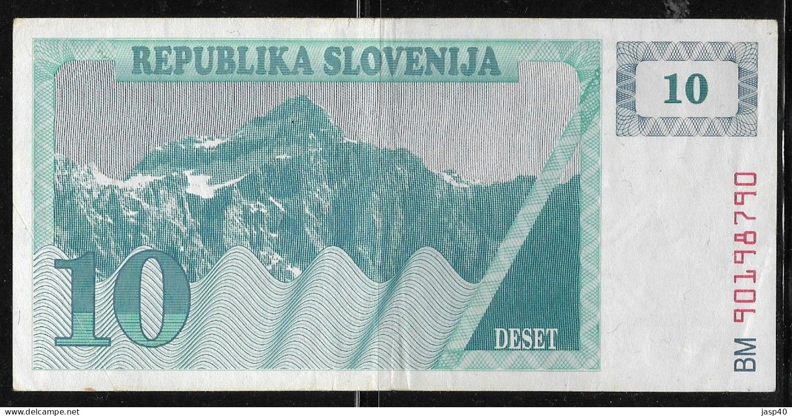 ESLOVENIA - 10 TOLAR DE 1990 - Slovenië