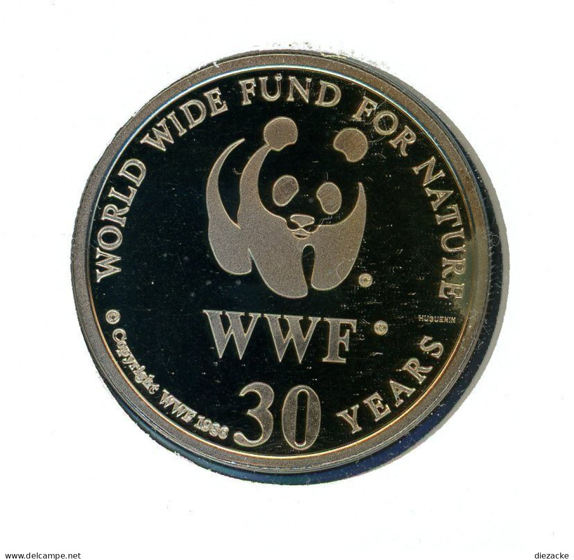 Swasiland 1993 Numisbrief Medaille Nashörner 30 Jahre WWF, CuNi PP (MD817 - Non Classés