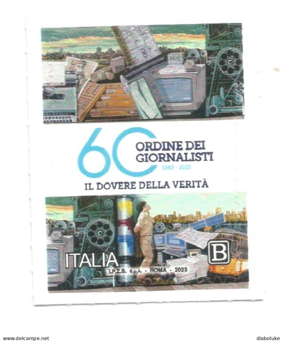 (REPUBBLICA ITALIANA) 2023, ORDINE DEI GIORNALISTI - Francobollo Nuovo MNH* - 2021-...:  Nuovi