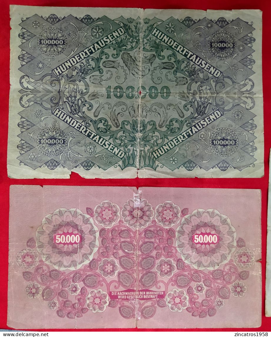 Austria Hungary Yugoslavia / Osterreich / Lot Circulated Banknotes Included 50000 & 100000 Kronen 1922 Low Conditions++ - Austria