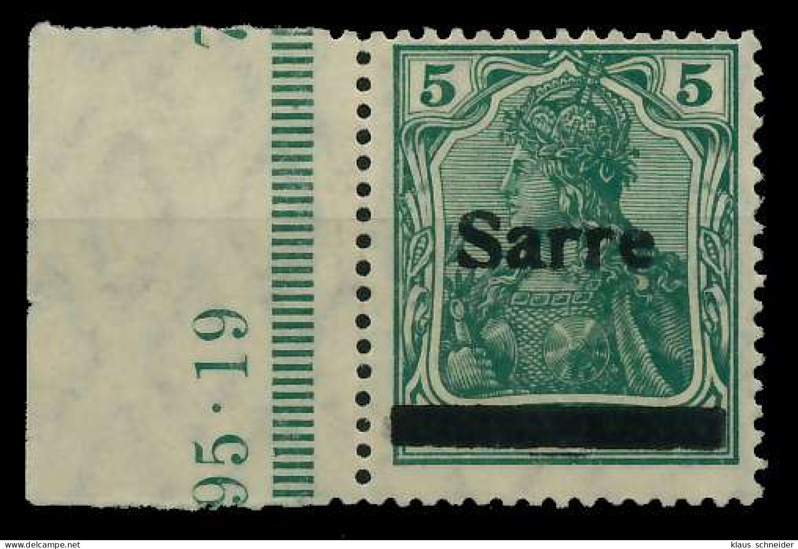 SAARGEBIET GERMANIA Nr 4aII Postfrisch X78833E - Nuevos