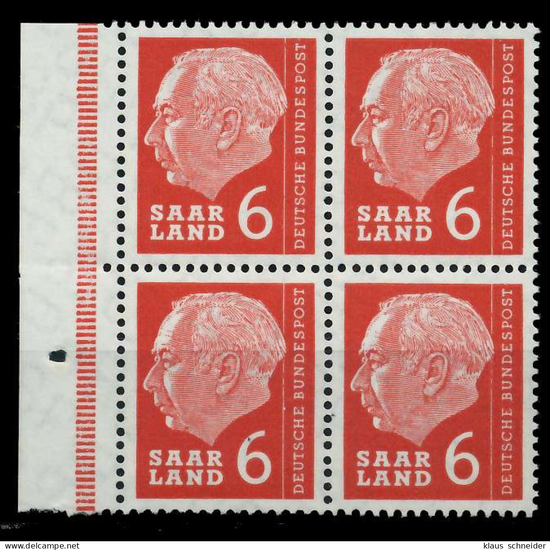 SAAR OPD 1957 Nr 385 Postfrisch VIERERBLOCK SRA X799BA6 - Unused Stamps