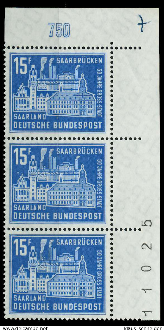 SAAR OPD 1959 Nr 446 Postfrisch 3ER STR ECKE-ORE X79C50E - Unused Stamps