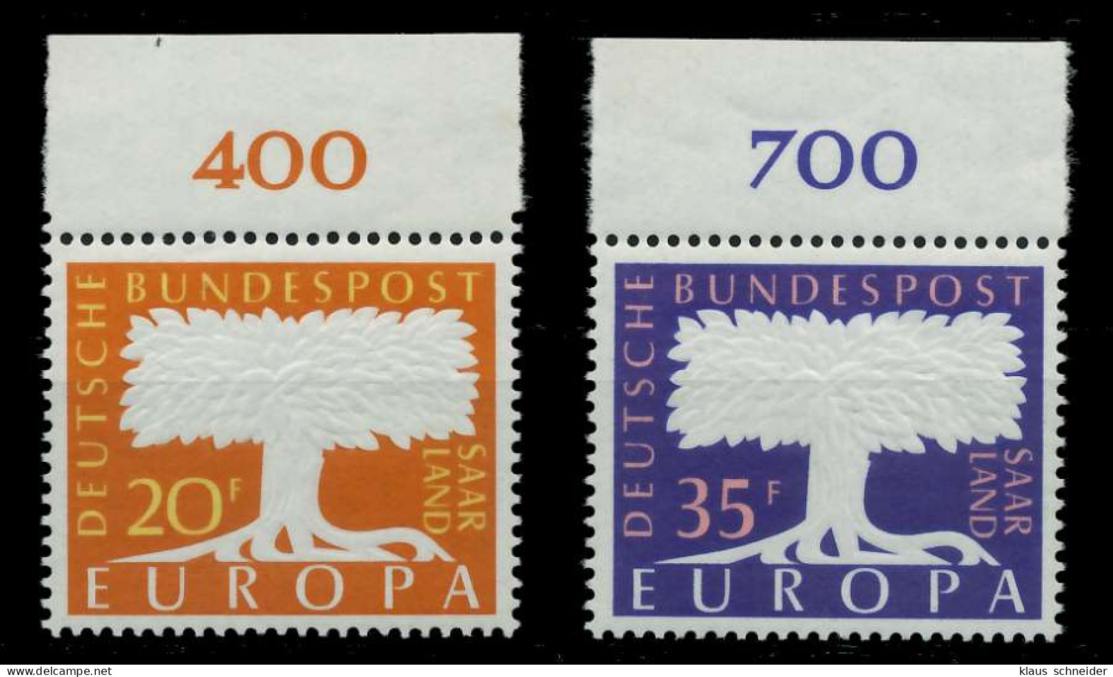 SAAR OPD 1957 Nr 402-403 Postfrisch ORA X79C906 - Unused Stamps